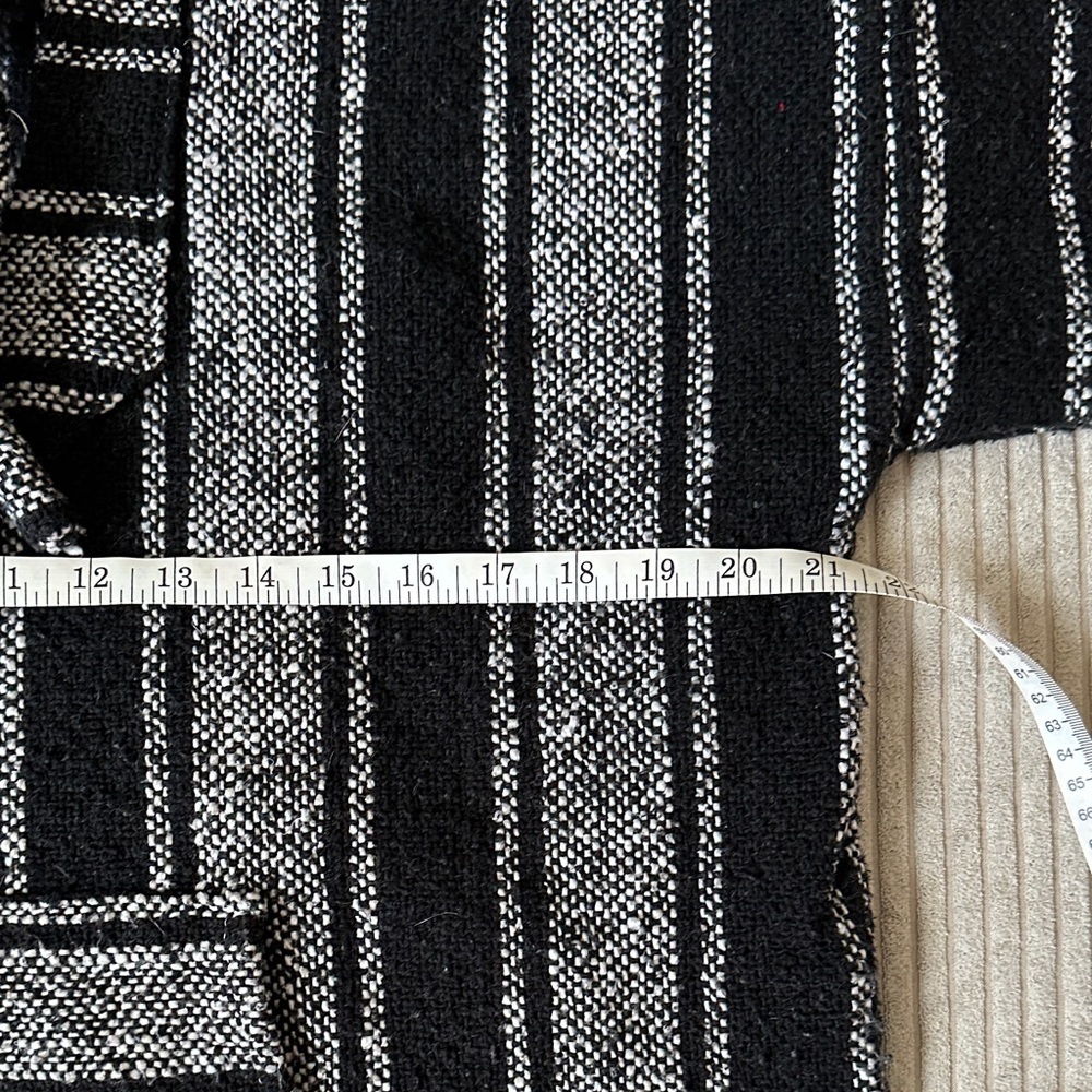 Black and Gray Striped Rasta Baja Hoodie - Picture 4 of 5